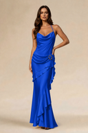 Lucinda Satin Spaghetti Straps Bridesmaid Dress