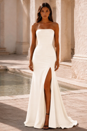 Vivienne Strapless Satin Formal Gown