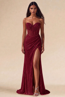 Isabella Strapless Beaded Corset Prom Gown