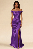 Aurora Satin Maxi Evening Dress