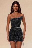 Lucinda Beaded Fringe Mini Dress