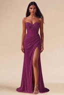 Isabella Strapless Beaded Corset Prom Gown