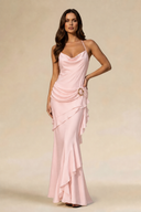 Lucinda Satin Spaghetti Straps Bridesmaid Dress