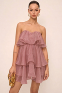 Marigold Strapless Layered Mini Dress
