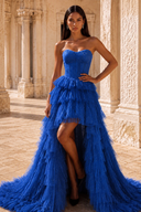 Ophelia Glitter High Low Tulle Prom Gown