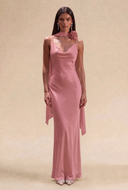 Isabella Satin Maxi Bridesmaid Dress