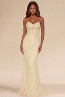 Lucinda Strapless Beaded Mermaid Gown
