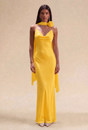 Isabella Satin Maxi Bridesmaid Dress