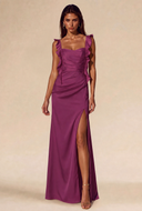 Lucinda Satin Maxi Bridesmaid Dress