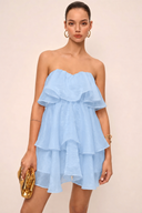 Marigold Strapless Layered Mini Dress