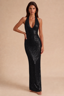 Cassiopeia Sequin Halter Prom Gown