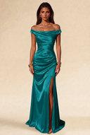 Aurora Satin Maxi Evening Dress