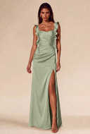 Lucinda Satin Maxi Bridesmaid Dress