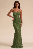 Seraphina 3D Floral Sequin Mermaid Gown