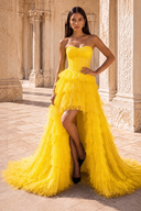 Ophelia Glitter High Low Tulle Prom Gown