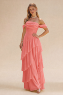 Loveland Off-Shoulder Ruffled Bridesmaid Dress