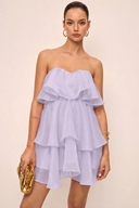 Marigold Strapless Layered Mini Dress
