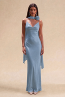 Isabella Satin Maxi Bridesmaid Dress
