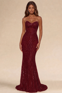 Lucinda Strapless Beaded Mermaid Gown