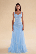 Valeria Beaded Mermaid Evening Gown