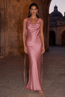 Lucinda Satin Maxi Bridesmaid Dress