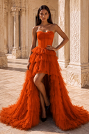 Ophelia Glitter High Low Tulle Prom Gown