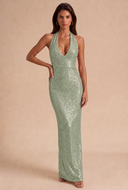 Cassiopeia Sequin Halter Prom Gown