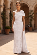 Vivian Asymmetric Floral Mother of the Bride Gown