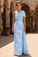 Vivian Asymmetric Floral Mother of the Bride Gown
