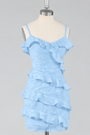 Lila Tiered Ruffle Spaghetti Strap Mini Dress