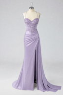 Rosalind Beaded Corset Mermaid Evening Gown