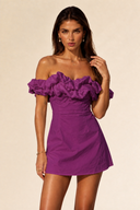 Ruffle Off-Shoulder Mini Dress
