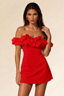 Ruffle Off-Shoulder Mini Dress