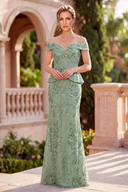 Eleanor Sequin Peplum Mermaid Formal Gown