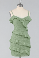 Lila Tiered Ruffle Spaghetti Strap Mini Dress