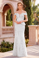 Eleanor Sequin Peplum Mermaid Formal Gown