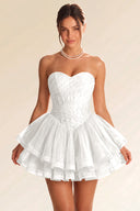 Seraphina Sequin Layered Tulle Mini Dress