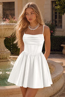 Thea Satin Corset Mini Homecoming Dress